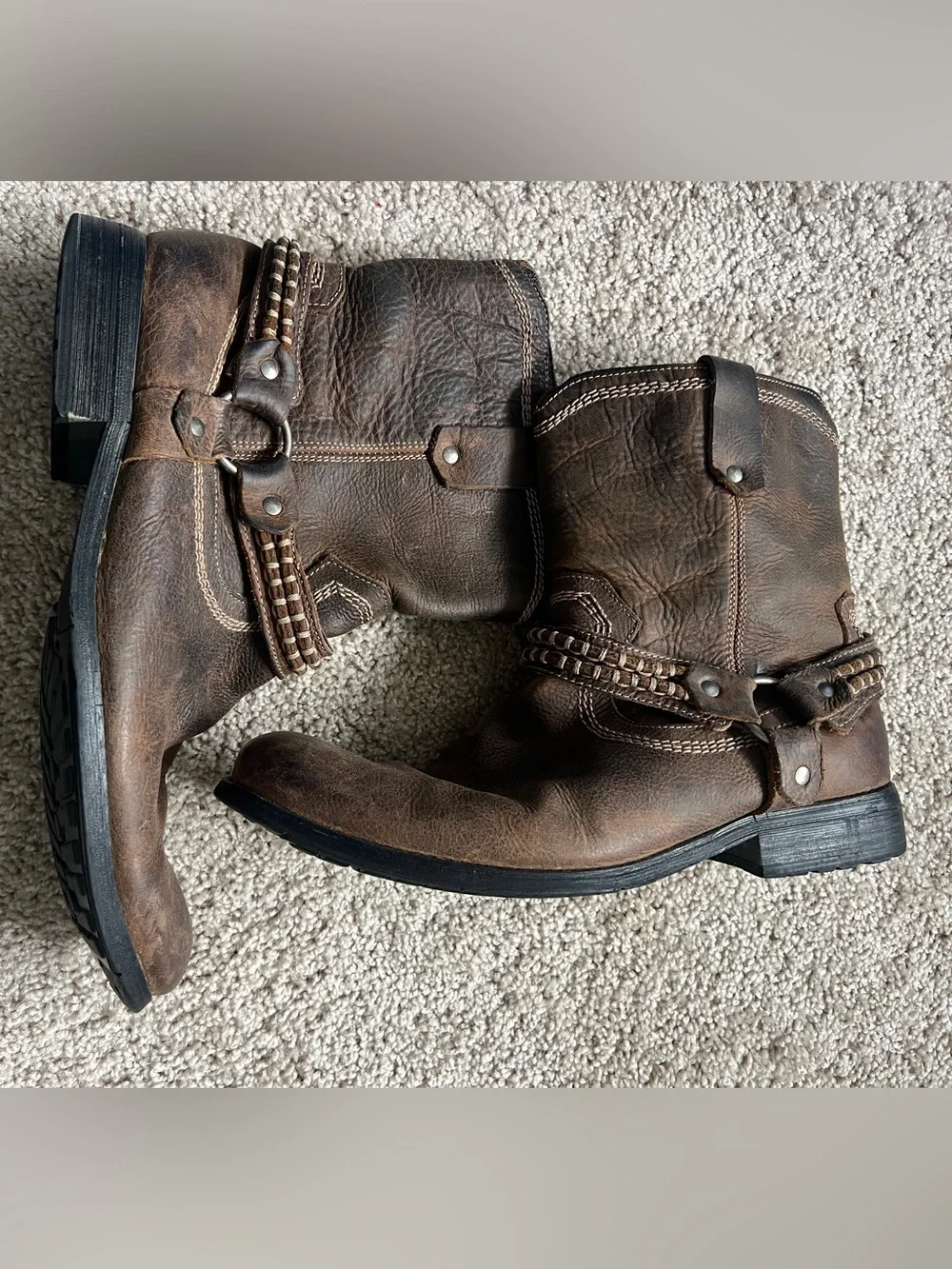 Bed Stu Brown Leather Men's Boots Size 10.5